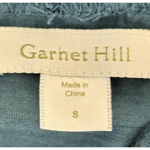 Garnet Hill Teal Full Maxi Skirt Womens SIZE SMALL Stretchy Flowy Cottage Long - Picture 5 of 7